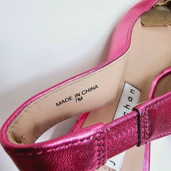 James Chan Nakasey Pink Metallic  Sling Back Flat Size 7 NWOB - Picture 7 of 13
